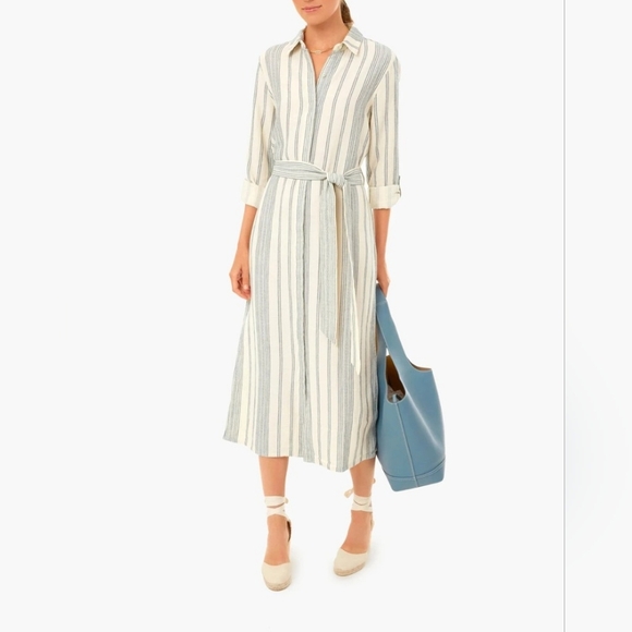 Faherty Dresses & Skirts - NWT Faherty Dream Cotton Iris Dress in Tidal Wave Dobby
